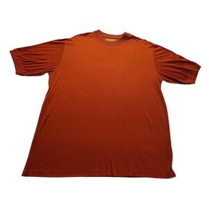 Tricots St Raphael Men's Mercerized Cotton T-Shirt Burnt Orange Short Sleeve M